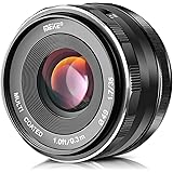 Meike 35mm F1.7 Large Aperture Manual Focus Prime Fixed Lens APS-C Compatible with Sony E-Mount Mirrorless Cameras NEX 3 3N N