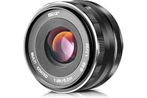 Meike 35mm F1.7 Large Aperture Manual Focus Prime Fixed Lens APS-C Compatible with Sony E-Mount Mirrorless Cameras NEX 3 3N NEX 5R NEX 6 7 A6600 A6400 A5000 A5100 A6000 A6100 A6300 A6500 A3000