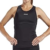 Zoot Women's Core Tri Racerback Tank, Performance Triathlon Race Tank Top, UPF 50+ Fabric, Rear Pockets, Built-in Bra Support