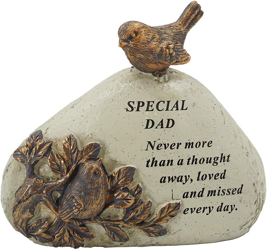 AngraveMemorials Special Dad Robin Bird Memorial Graveside Stone Plaque