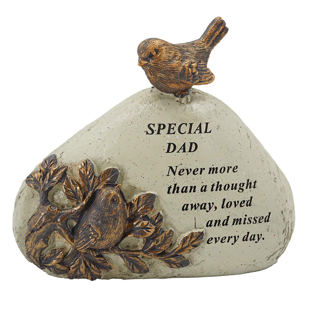 Special Dad Robin Bird Memorial Graveside Stone Plaque Ornament