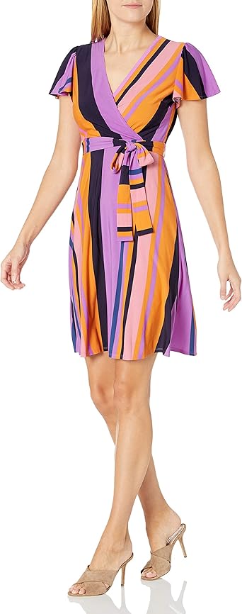donna morgan faux wrap dress