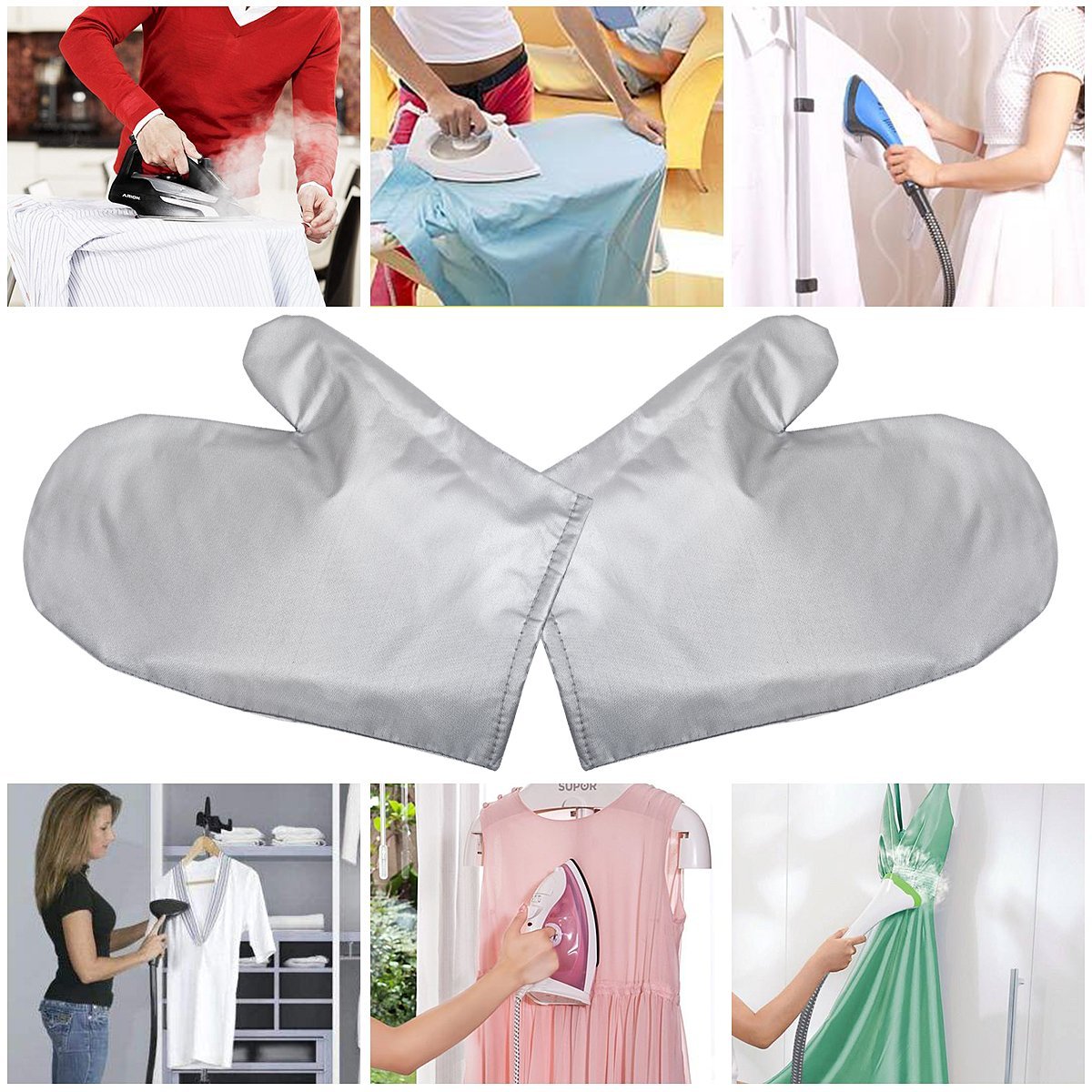 Tingtio Garment Steamer Ironing Gloves Mitt Anti Steam Gloves Durable Heat Resistant Waterproof Protective Ironing Glove for Steaming Clothes