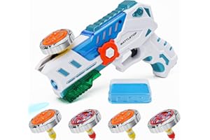 FEIDAMA Bey Battling Top Burst Gyro Toy Set with 4 Spinning Top Burst Gyros 1 Toy Launchers Combat Battling Game Gifts for Boys Children Kids Ages 6+