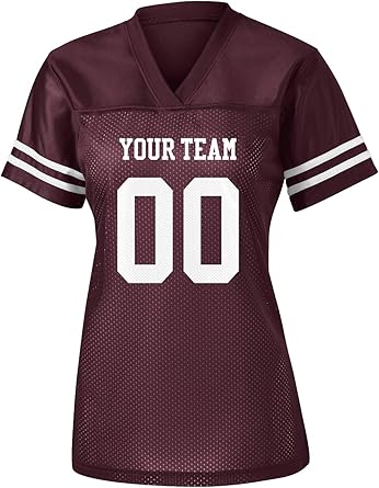 Amazon.com: Womens Custom Stadium Replica Football Jersey (Maroon, XS