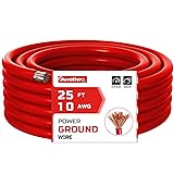 AWELTEC 10 Gauge Wire, 25 Feet Red Power Ground