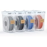 YOOPAI Filament Storage Box - 4 Pack Filaments Container for 3D Printing Filaments Sealing and Protection - Portable Filament Storage with Desiccant&amp;Label ,Water-Proof and Dust-Proof 4.0L(9.03*8*3)