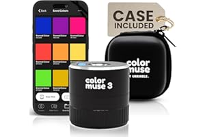 COLOR MUSE 3 Portable Color Matching and Paint Scanner Device with Protective Travel Case – Wireless Digital Colorimeter Sensor for Accurate Color - Pocket-Sized, Easy Carry, Indoor/Outdoor Projects
