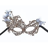 Abkolul Butterfly Lace Masquerade Mask for Women,Mardi Gras & Venetian Dress Masks