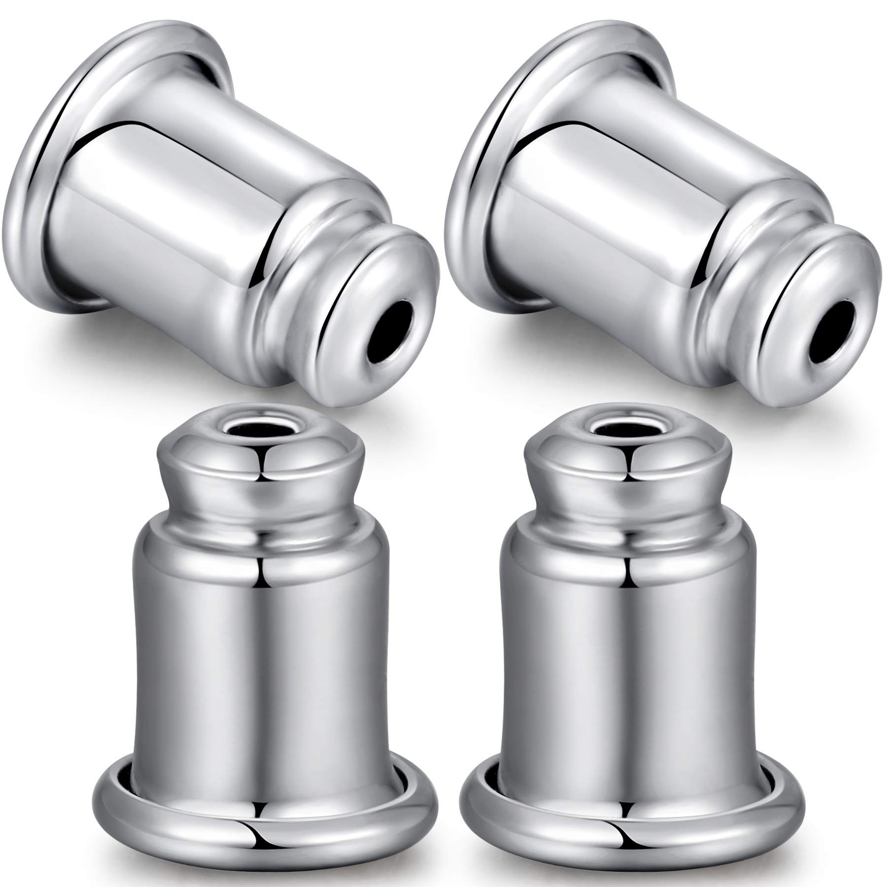 Earring Lifters Backs Flat Silver Earring Backs Locking Secure Earring Backs for Studs Sterling Silver Hypoallergenic Earring Backs Safety Earring Backs Replacement Silver Earring Backs for Studs