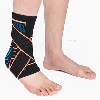 VITTO Ankle Support XL with Strap - Multi Zone Compression Sleeve for Sprains