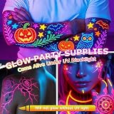 AOOWU Glow in The Dark Face Paint Pens 10 Colors UV Neon Kit view 4