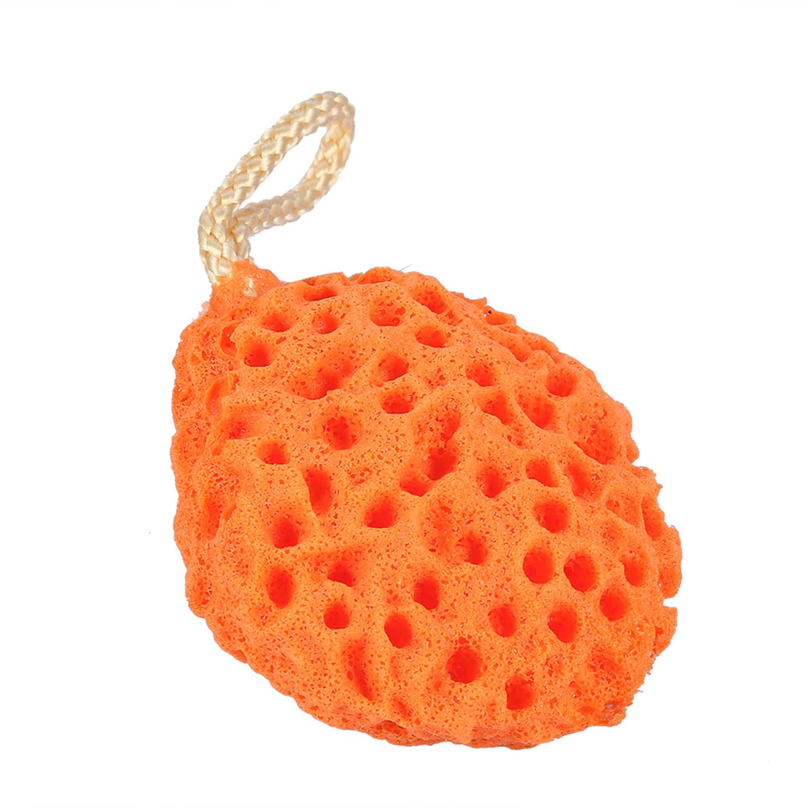 4 Colors Bath Sponge Beauty Soft Sponge Body Shower Spa Exfoliator Washing Cleaning Scrubber Bath Ball for Body Cleaning(Orange)