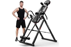HARISON Heavy Duty Inversion Table for Back Pain Relief 350 LBS Capacity with 3D Memory Foam, Back Inversion Table with 180 Degree Full Inversion