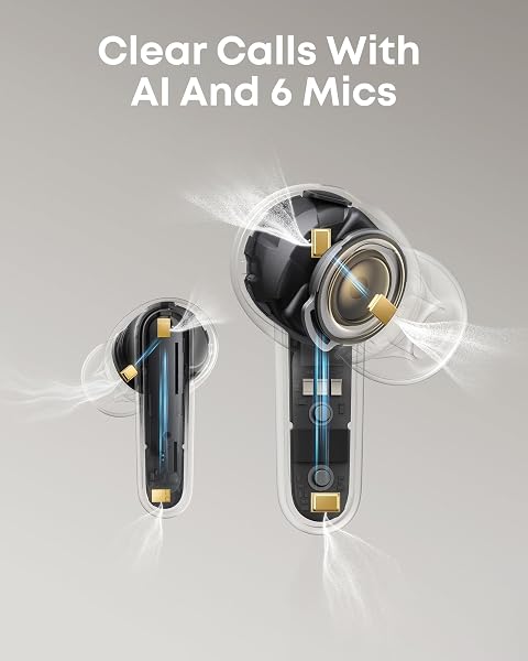 SOUNDCORE P41I BY ANKER, ADAPTIVE NOISE CANCELLING EARBUDS WITH PORTABLE PHONE CHARGER AND BUILT-IN LIGHTNING ADAPTER, 12H PLAYTIME, 192H WITH CASE, 6-MIC AI CLEAR CALLS, IPX5