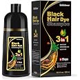 Bablabear Black Hair Dye Shampoo for Gray Hair,Hair Color Shampoo for Women and Men, Grey Coverage.