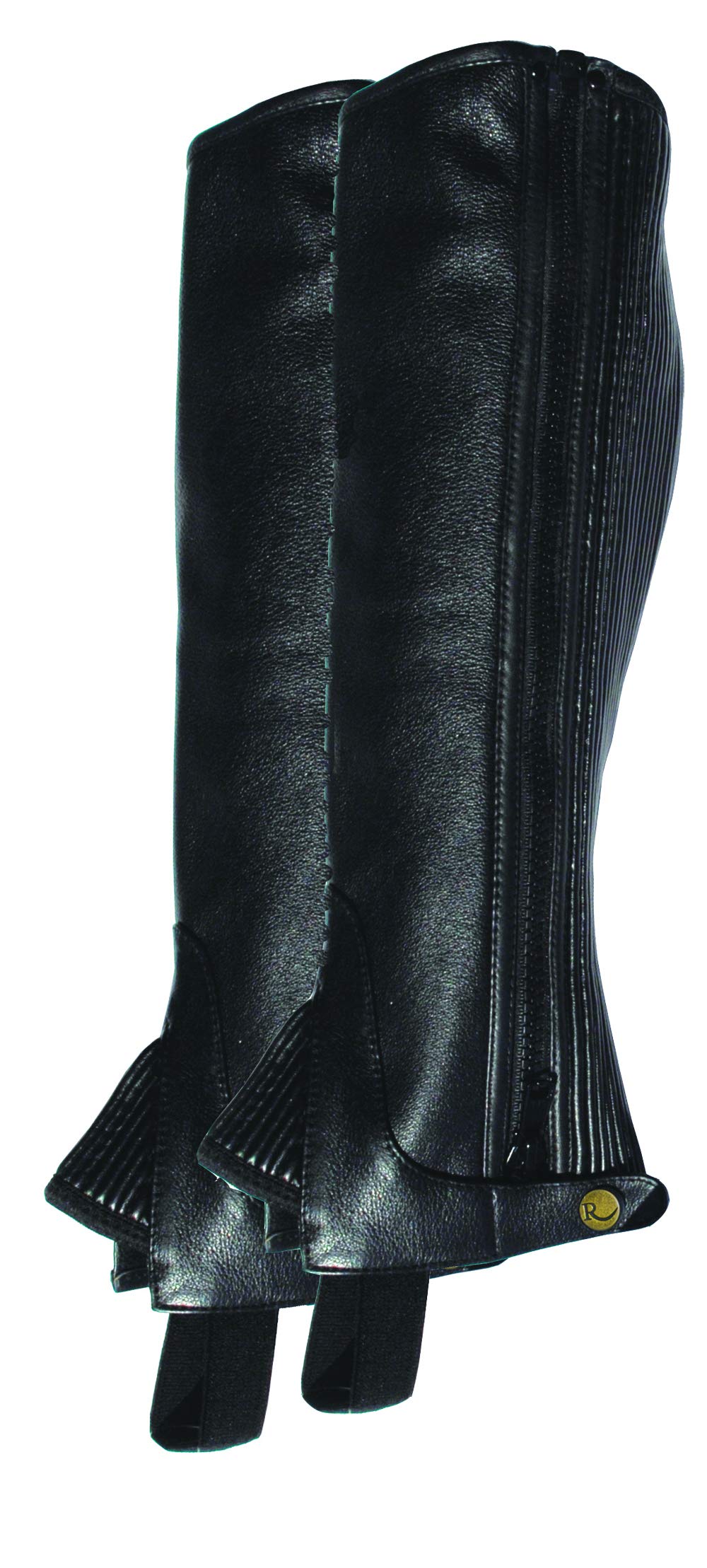 Leather 1/2 Chaps - Medium - Black