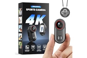VIDCASTIVE 4K Mini Body Camera Wearable POV Action Cam with 1.47" Screen, 150-Min Battery, Magnetic & Clip Mount – Thumb-Size