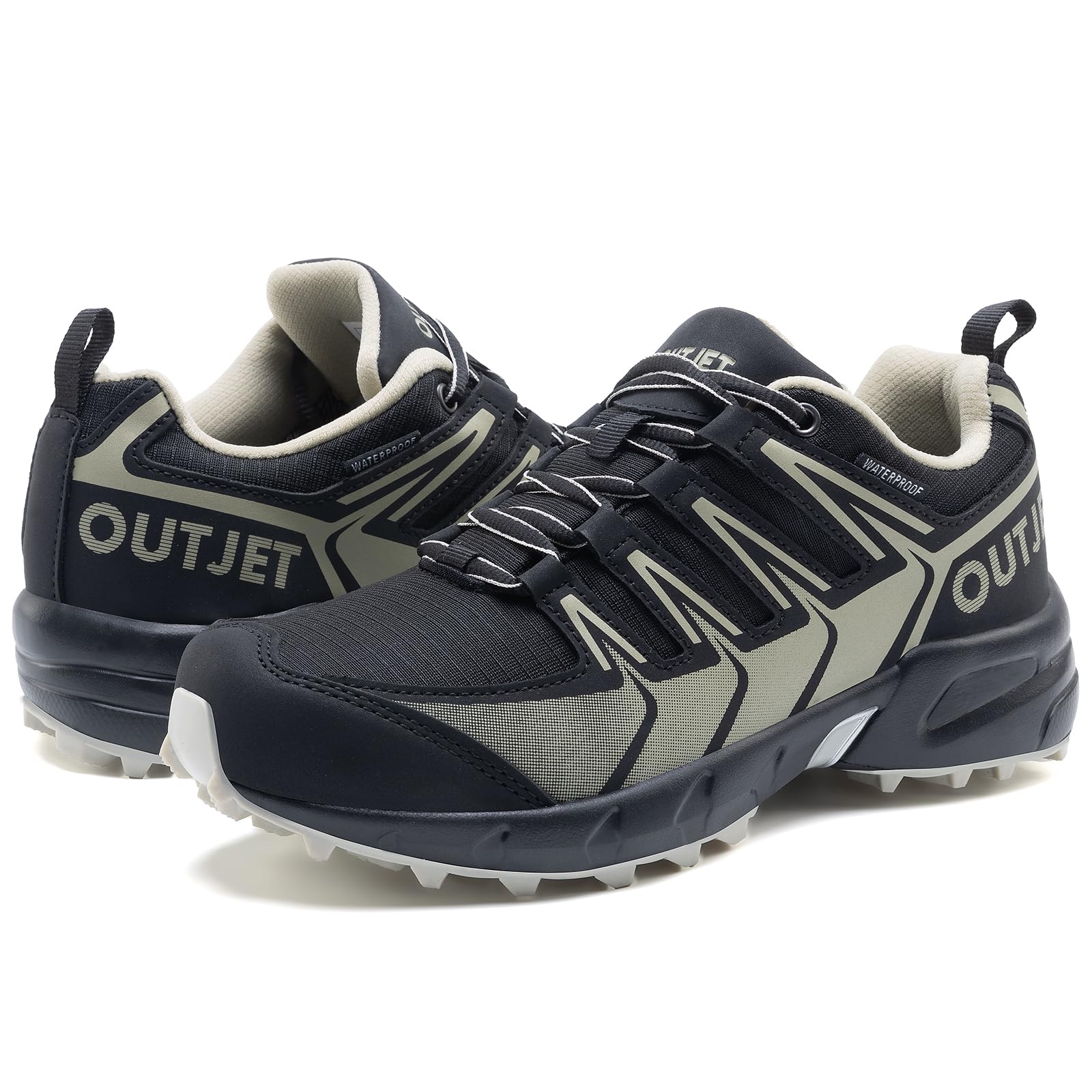Photo 1 of OUTJET Women's Waterproof Hiking Shoes Lightweight Non-Slip Trails Walking Shoes Outdoor Sneakers