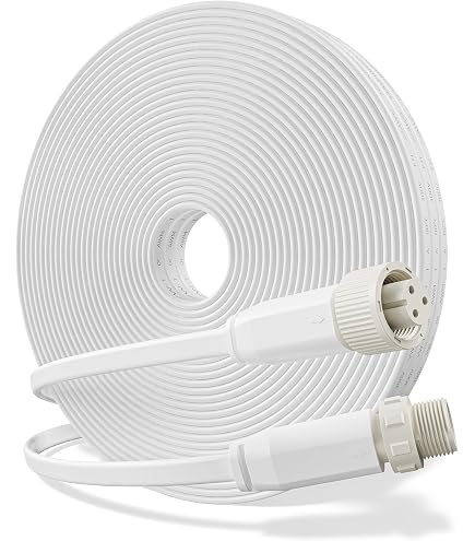 Permanent Outdoor Lights Extension Cable For Govee – 2-Pack 6.2FT IP68 Waterproof Y-Splitter Cord, 360° Rotatable Plugs, Heavy-Duty For Multi-Zone Lighting