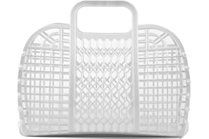 BABANA Jelly Bags - Reusable Gift Basket - Girls Beach Bag - Toddler, Kids Retro Jelly Purse - Halloween, Bridal Shower, East