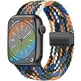 Zedoli Magnetic Braided Solo Loop Compatible with Apple Watch Band 38mm 40mm 41mm 42mm 44mm 45mm 46mm 49mm,Stretchy Nylon Sport Strap for iWatch Series 11 10 9 8 7 6 5 4 3 2 1 SE Ultra Ultra 2 Ultra 3