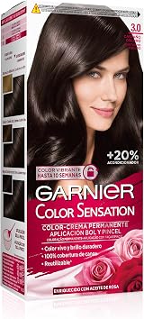 Garnier Color Sensation 3 Pack Dye Box 3.0 Dark Brown Long-Lasting Colour view 2