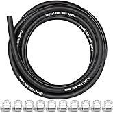 Ruikarhop 5/16" Fuel Hose Line Push Lock NBR Rubber 25FT SAE 30R7 300PSI with 10 Clamps for Small Engines