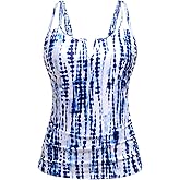Women Tankini Bathing Suit Top - Ruched Tummy Control Swimsuit Top Modest Swim Tank Top Only No Bottom 2025