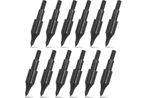 AREYCVK (12Pcs) Archery Points,100 Grains Archery Field Points,Archery Practice Hunting Arrow Tip for Recurve, Compound Bow Crossbow,Screw-in arrowheads