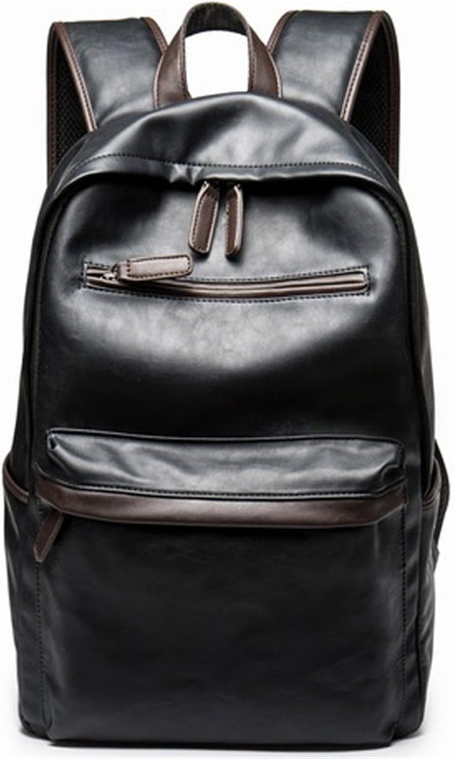 Heom6ca Fashion Men Backpack Soft Leather Teenager School Bags Mens Travel Bag Male Laptop Backpack Man Backbag