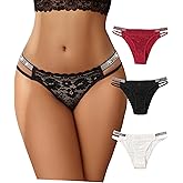Avidlove Underwear for Women Cotton Briefs Sexy Floral Lace Hipster Panties Cheeky Underpanties