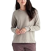 Free Fly Women's Fleece Crewneck Pullover - Bamboo Viscose Lightweight Fall Essentials, Long Sleeve Sweatshirts for Women