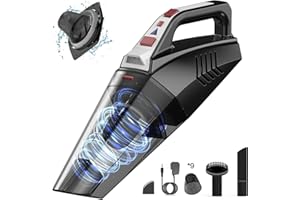 Hihhy Handheld Vacuum Cordless, Car Vacuum Portable Cordless, Hand Vacuum Rechargeable 1.6 lbs with 9000Pa Powerful Suction, Mini Vacuum Cleaner for Home, Car, H-306