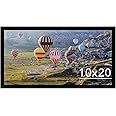 JCJMY 10x20 Picture Frame Black for Photo and Poster, Horizontal and Vertical Formats for Wall Hanging, 10 x 20 Wall Gallery Frame for Photos