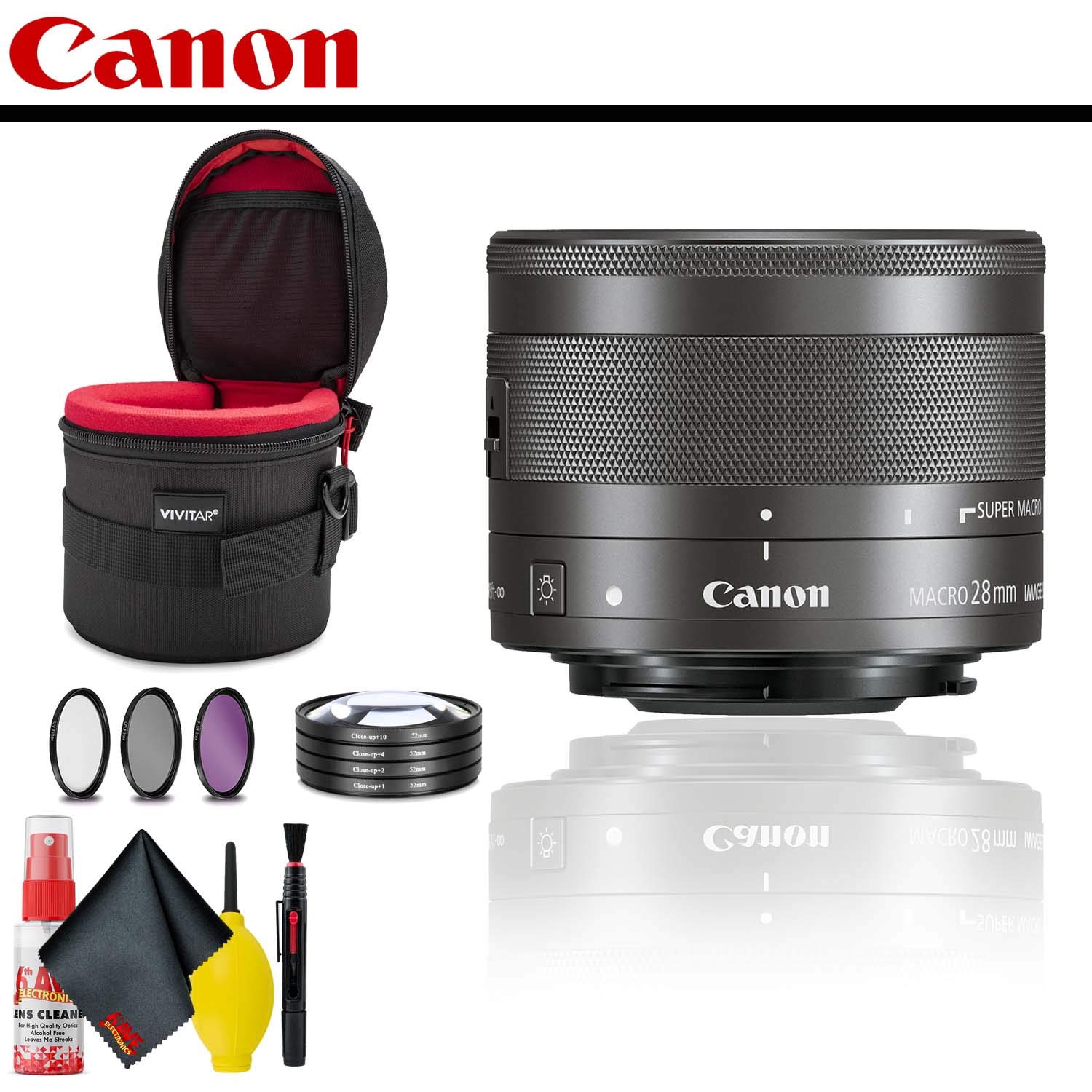 Canon EF-M 28mm f/3.5 Macro IS STM Lens Starter Bundle 01