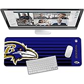 SOAR NFL Unisex Multifunctional Desk Mat for Desktop, (31.5"x12") - Ultra Soft Fabric with Non-Slip Rubber Backer - Water Resistant & Durable Nylon Stitching - Officially Licensed NFL, Desk Pad