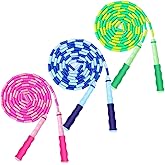 GRAWUN Jump Rope For Kids, Soft Beaded Jump Rope, Adjustable Length Tangle-Free Segmented Soft Beaded Skipping Rope，for Women