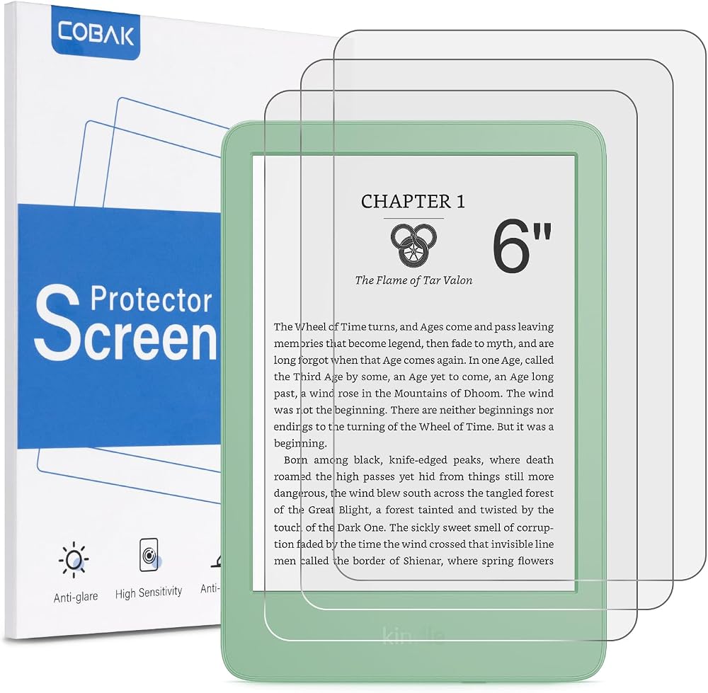 CoBak 3 Pack Anti-Glare Matte Screen Protector for 6 inch Kindle 11th Gen Kobo