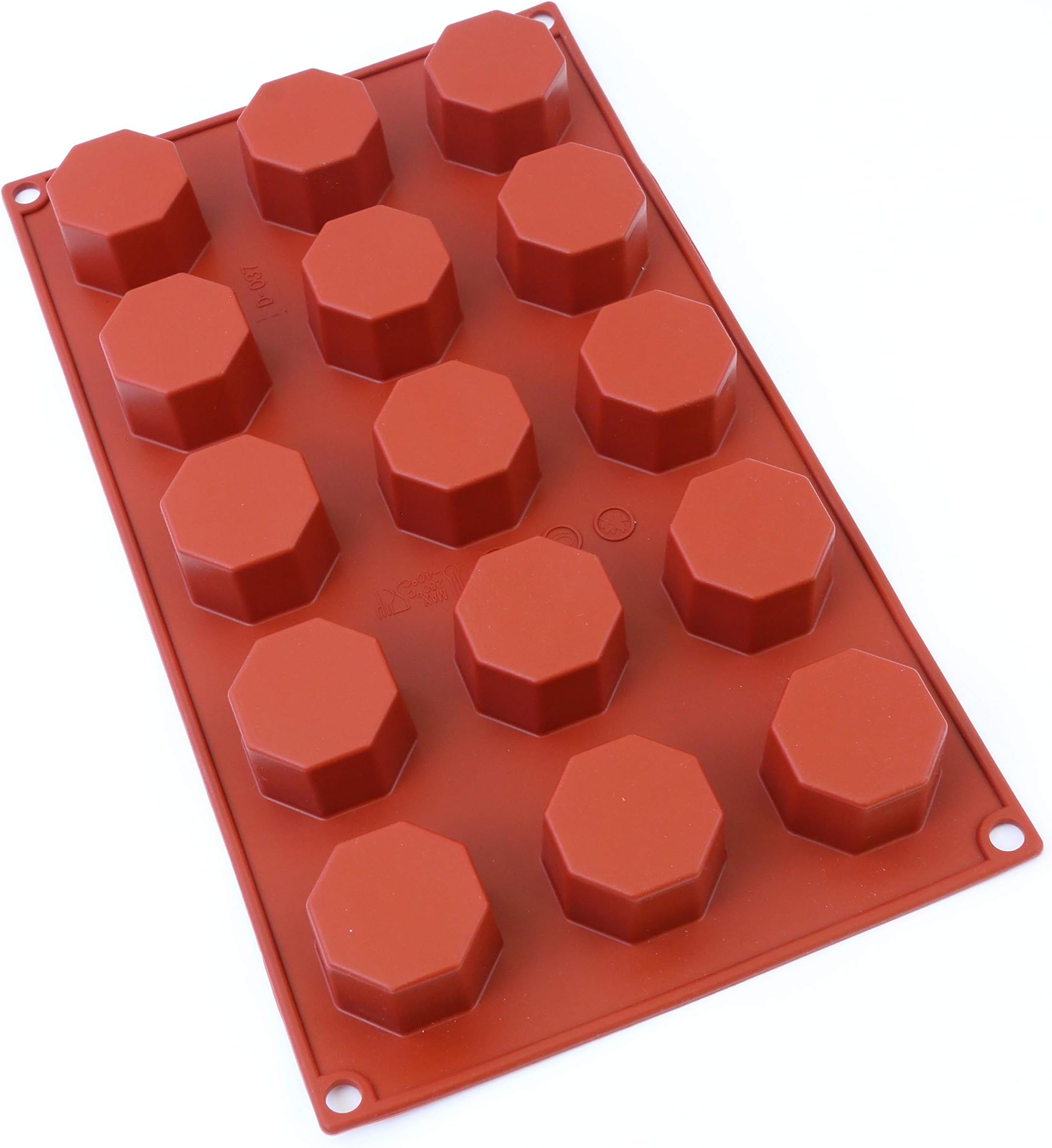 oggibox Pack of 2 Octagon Silicone Mold for Muffin, Cupcake, Brownie, Cornbread, Cheesecake, Panna Cotta, Pudding, Jello Shot, Soap and More… (Octagon)