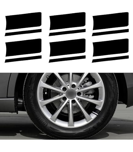 Gunhunt 6-Pack Blue Reflective Wheel Rim Decals - Stripes For 18-21 Inch Car Wheels, Tire Rim Stickers For Safety & Decoration - View #3