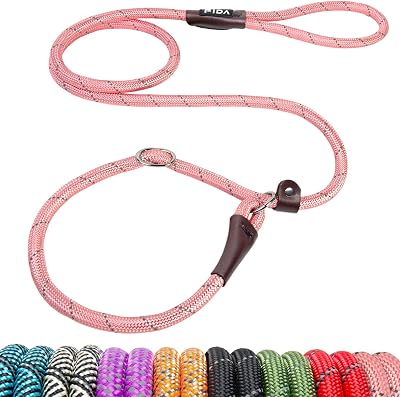 Fida Slip Lead for Dogs 1.8m Pink Reflective Training Rope Leash