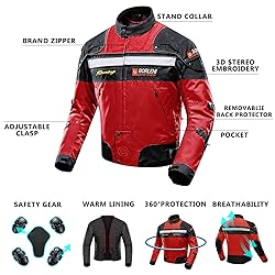 BORLENI Motorcycle Jacket Motorbike Riding Jacket