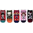 My Hero Academia Lowcut Socks (5 Pair) - Character Names - Fits Ladies Shoe Size 4-10