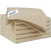 HOMEXCEL Brown Microfiber Cleaning Cloth 6 Pack 12.5 x 12.5 inch Microfiber Towels for Cars Ultra Absorbent Car Washing Cloth Lint Free Streak Free Cleaning Rags for Car, Kitchen Window