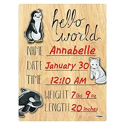Cohas Hello World Newborn Baby Announcement Printed