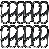 Bytiyar Small Carabiner Clips 1.25 inch/1.85 inch Snap Hooks with Fixed Eye Spring Gate Keychain Parocord Rope Clasps Accessories