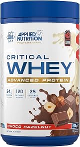 Applied Nutrition Critical Whey Protein Powder 825g Chocolate Hazelnut 24g