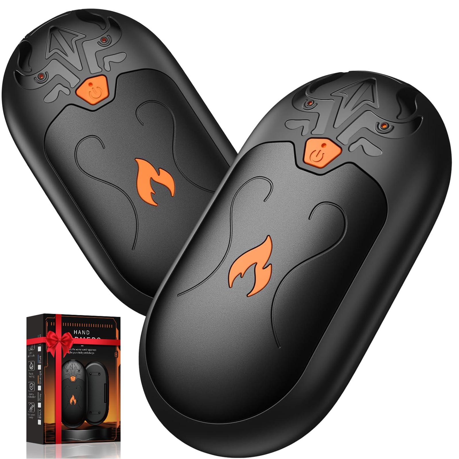 Photo 1 of HAWANA Rechargeable Hand Warmers 2 Pack, 24Hrs Long Heating Electric Hand Warmers, Magnetic Portable Handwarmers with 3 Heat Settings, Gifts for Men, Women, Camping, Hunting, Golf, Football