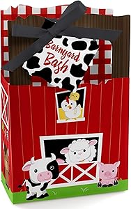 Farm Animals - Baby Shower or Birthday Party Favor Boxes - Set of 12